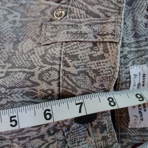 Petrol Jeans Snake Print Sz 27 Womens 2 Stretch Gray Rhinestones Bling Denim - Picture 13 of 14